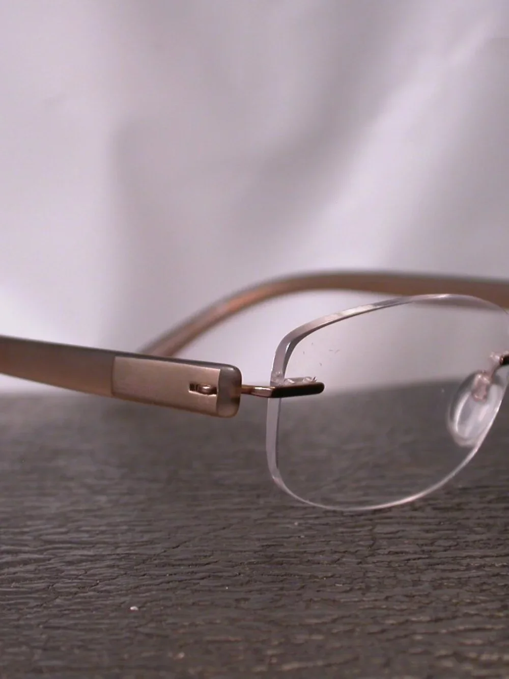 Silhouette Titan Frameless Beige Clear Eyeglasses Made in Austria